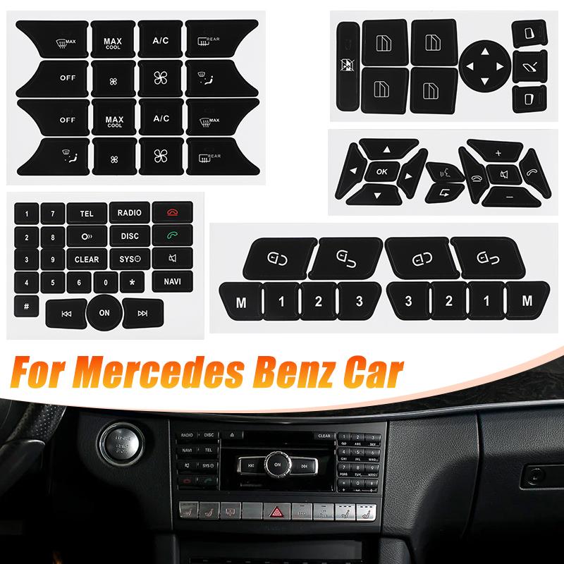 Auto-Tasten-Reparatur-Aufkleber für Mercedes Benz C-Klasse W204 S204 C204 Facelift SLK-Klasse R172 E-Klasse W212 Coupe C207
