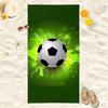 2025 Nouvelle Serviette de Plage Football Thème Football Microfibre Serviette de Bain pour Adultes Bord de Mer Serviette à Séchage Rapide