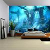 Ocean Art Tapestry Dream Sea World Wall Hanging Bedroom Decor Psychedelic    Curtain Background Room