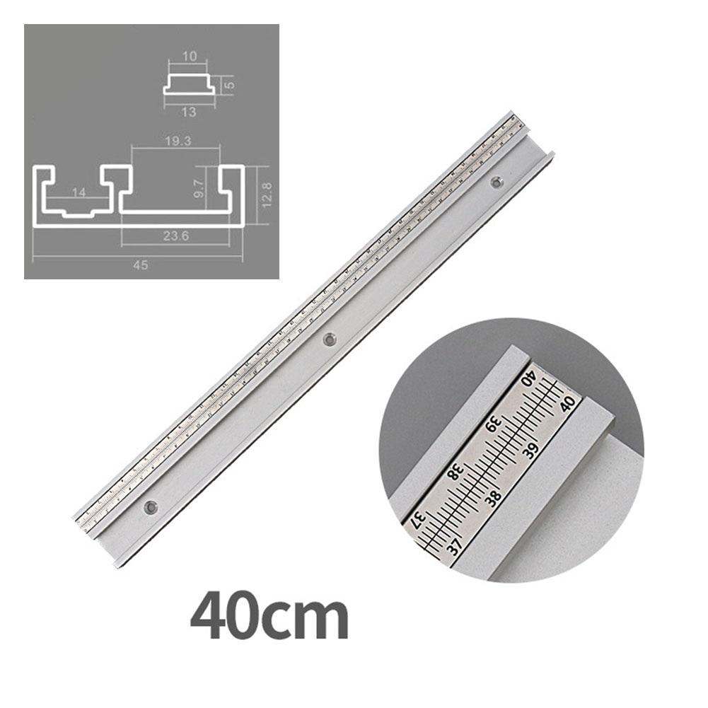 Robust Aluminum Alloy T Slot Miter Track 45 Type Removable Scale Bar for Flexible Jigs on Router and Band Saws