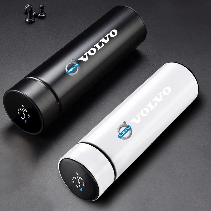 Car Stainless Steel Thermos Cup with Intelligent Temperature Display Water Cup For Volvo Rdesign V40 XC90 S60 XC40 C40 S60 V90 JN1