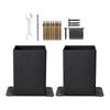 Post Base Bracket Kit Solid Steel for Wood or Concrete Floors Versatile 2Pcs
