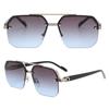 Punk Windproof Sunglasses UV Protective Metal Outdoor Sunglasses Black Shades Cycling Accessories Driving Glasses