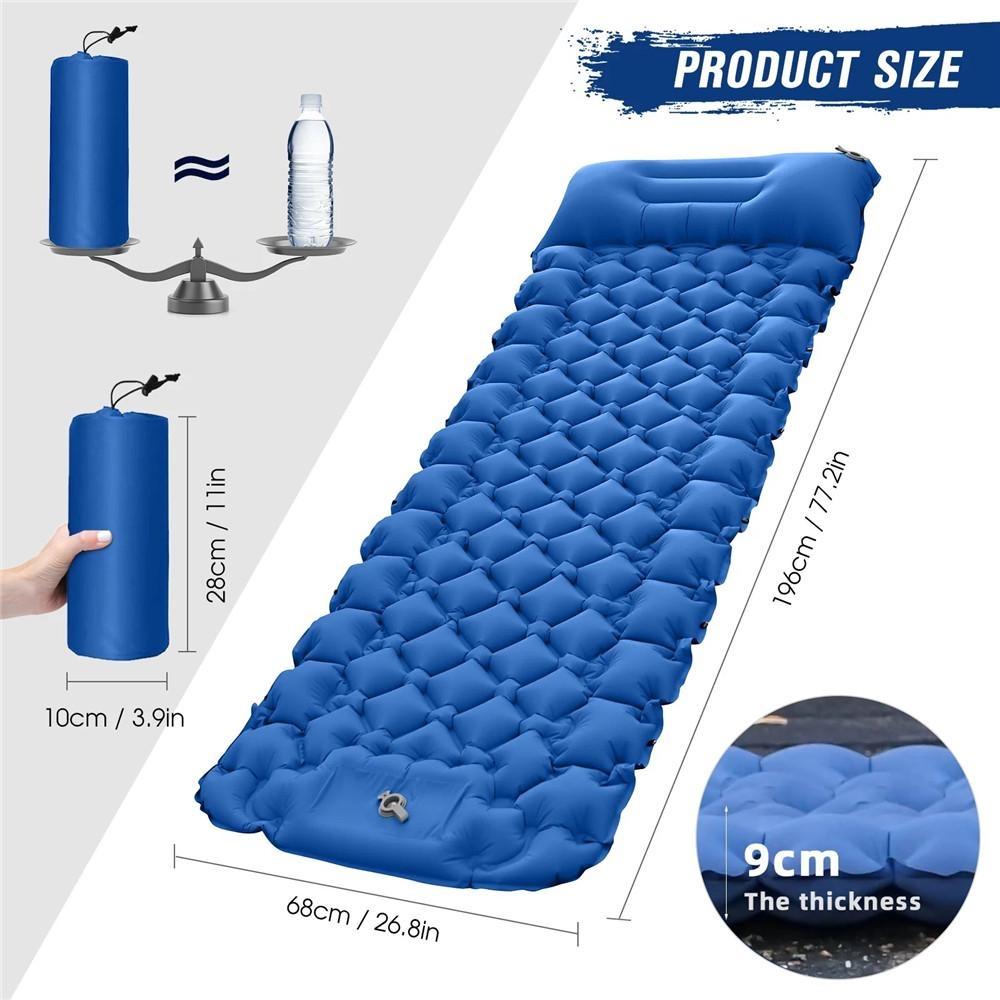 Ultralight Single Sleeping Pad Portable Outdoor Camping Mat Inflatable Air Mattress Hiking Trekking Picnic Sleeping Mat