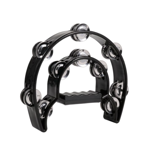 

Kikutani [Reliable Japanese Manufacturer] Lightweight Plastic Half-Moon Tambourine, Black, 828C BLK