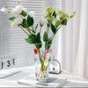 Hand-Painted Crystal Glass Vase Fresh Flowers Cylinder Shape Decorative Flower Arrangement Living Room Home Decor