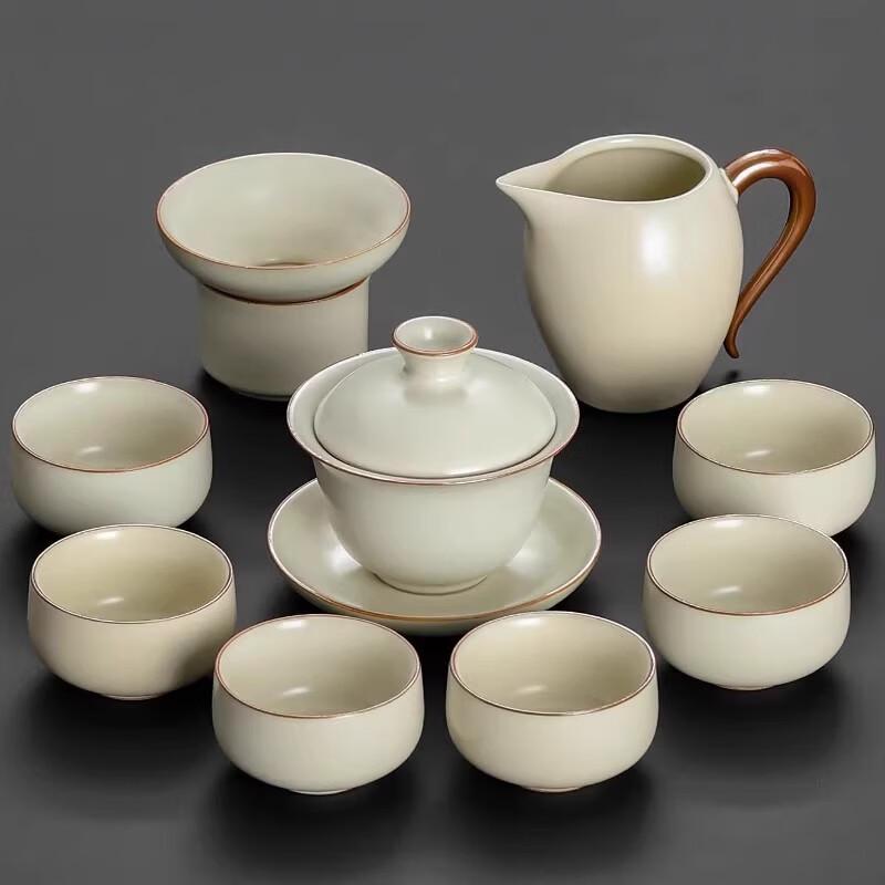 Naijiang Ru Kiln Gaiwan Tea Set