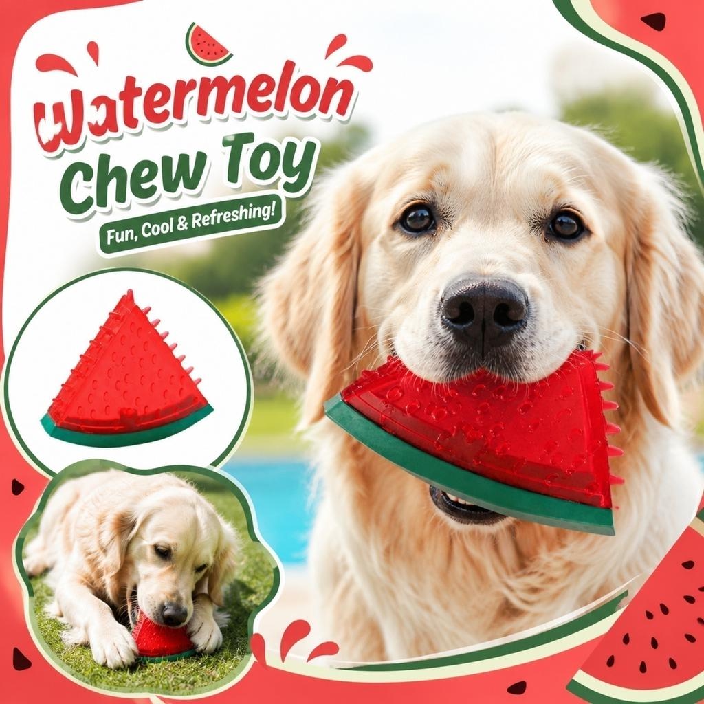 Giocattolo Masticabile Congelabile Riempibile d'Acqua a Forma di Frutta Estiva per Cani con Squeaker per la Pulizia dei Denti e il Gioco Interattivo Materiale Resistente