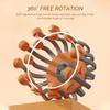 24Massage Heads Orange Scalp Head Massager 360° Rota Red Light Vibrator Octopus Scratcher For Relaxation Stress Migraine