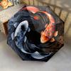 1 PC Automatic Folding Umbrella - Koi Pattern, Portable & Foldable Design with 8 Ribs, Christmas Birthday Gifts