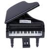 1:12 Dollhouse Miniature Black Wooden Grand Piano With Stool Model Play Toys