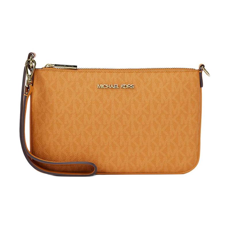 MICHAEL KORS Jet Set Signature Convertible Wristband Coated Canvas Tote Small Women s Orange оранжевый