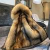 Winter Pie Overcoming Faux Fur Liner Mid-length Women's Parka Coat Plus Velvet Thick Warm Down Jacket