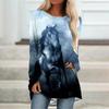 Women's T shirt Tee Christmas Snowflake Print Sparkly Painting Long Sleeve Home Weekend Basic V Neck Regular Painting