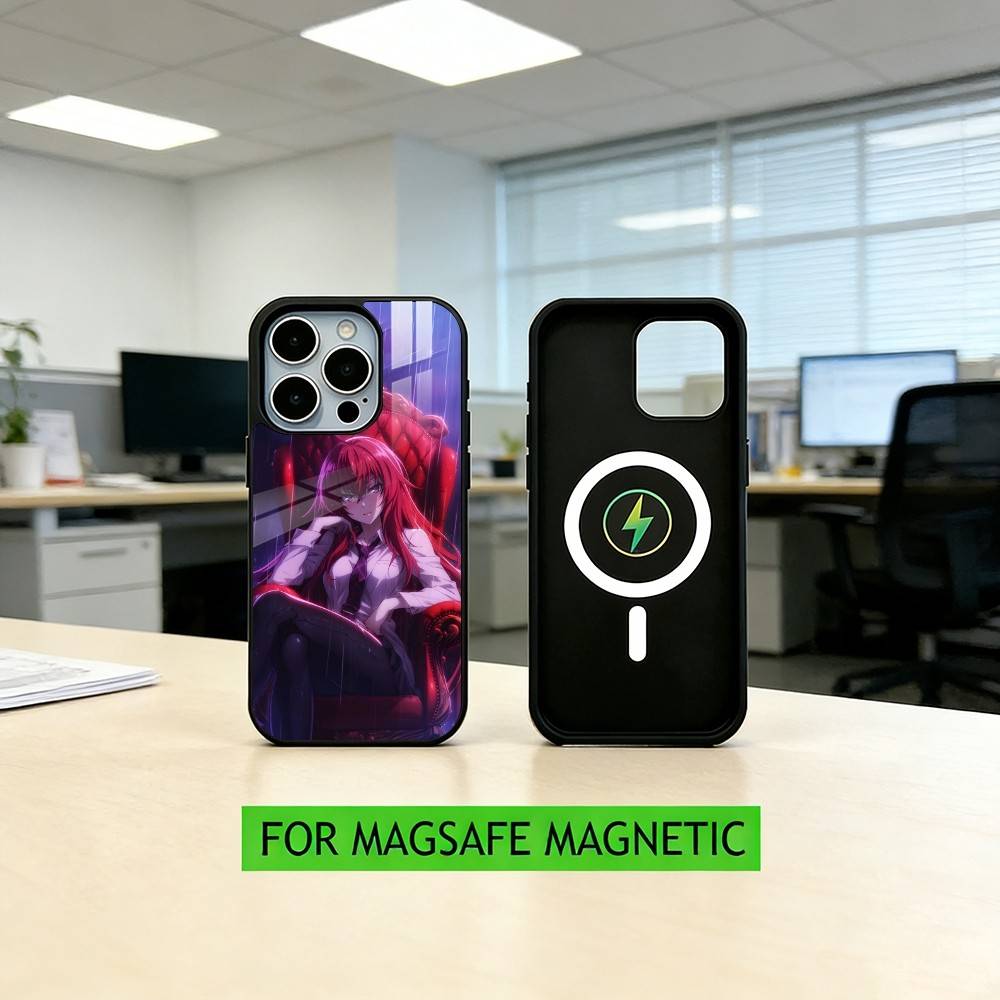 

High School DxD R-Rias Gremory Phone Case For iPhone17,16,15,14,13,12,11 Plus,Pro Magnetic with Magsafe Wireless Charging iPhone13
