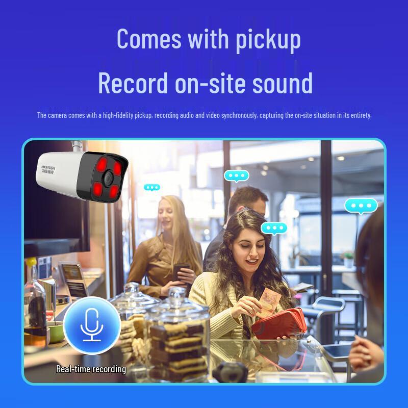 Hikvision 2MP Outdoor PoE Surveillance Camera with Audio & 50m IR Night Vision