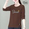 2024 Loose Fit Irregular Long-Sleeve Women's Top - 100% Pure Cotton, Korean Style for Spring & Autumn