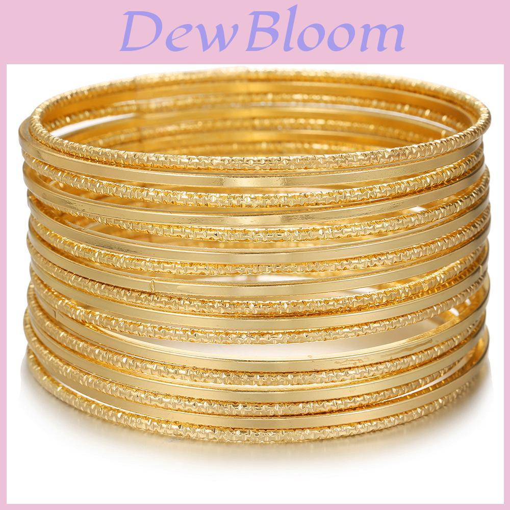 European Style Metal Bangle Set With Geometric Design For Womens Fashion Accessories