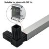 8Pcs Plastic Square Tube Connectors Angle Code Heavy Duty Square Pipe Fittings for Furniture Garden Frames