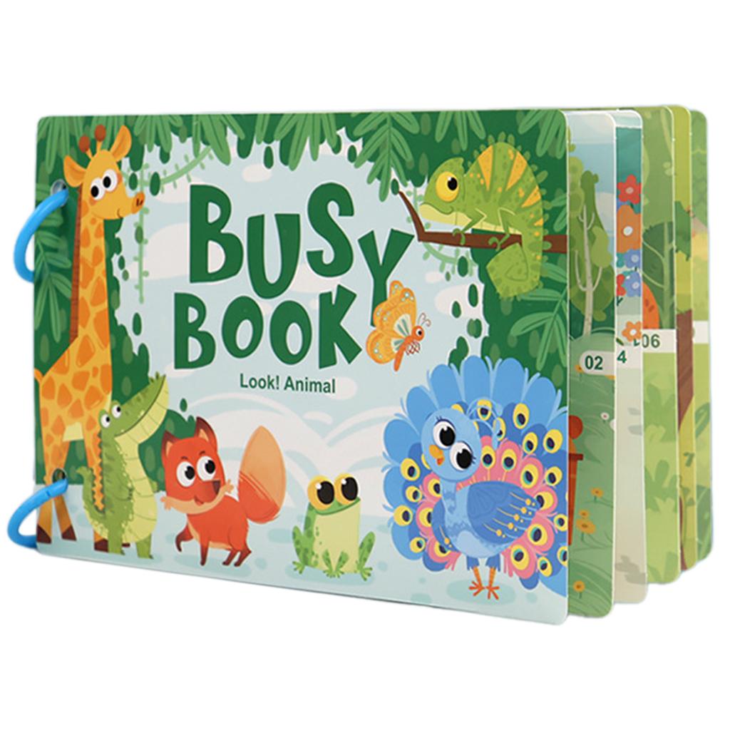 Montessori-Busy Book For Kids Toddler DIY Puzzle Game Sturdy Early Learning Sticker Books For Children Preschool Educational Toy
