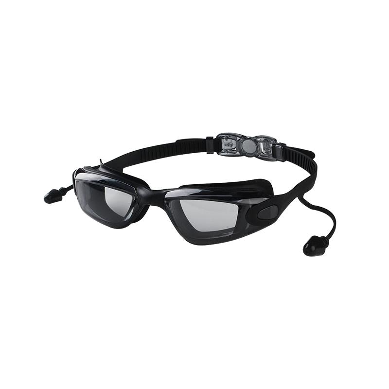 Custom Silicone Swim Goggles Reflective Safety Waterproof Kids Sports Glasses Anti-Fog Eye Protection Swimming Goggles for Adult Leisure чёрный