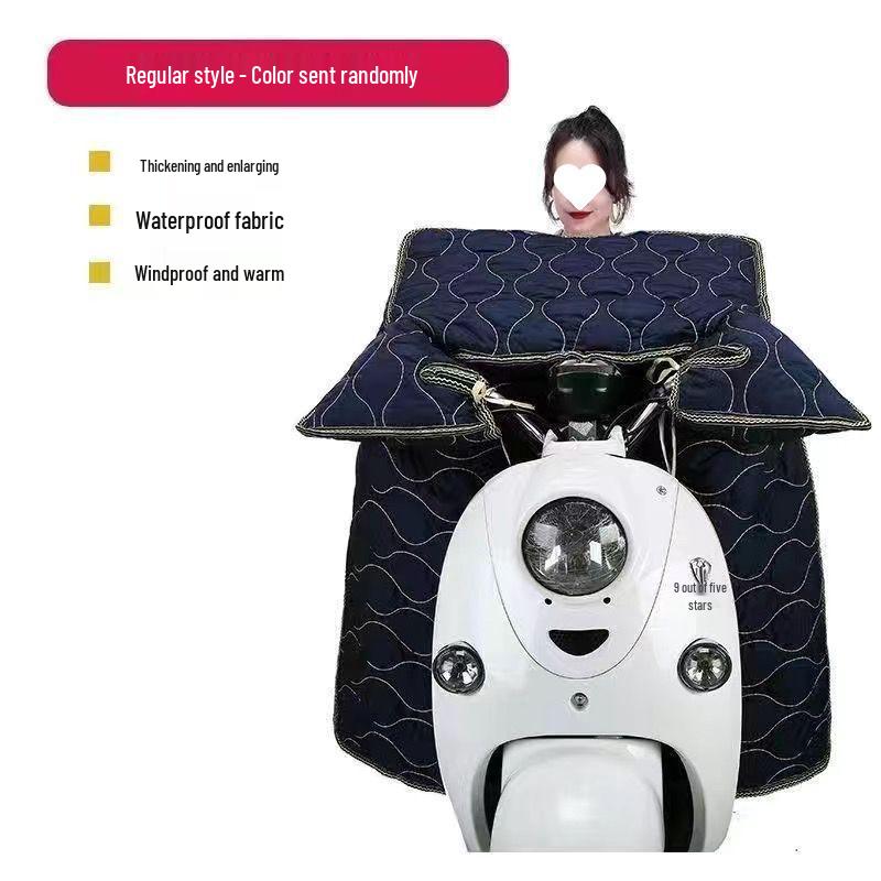 Waterproof Fleece-Lined Windshield for Electric Vehicles and Motorcycles Winter Universal Warm Windshield