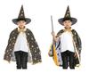 Sydanne Kids Magician Wizard Cloak Hat Cosplay Costume Hot Stamping Five-pointed Star Cloak Party Costume Halloween Costume