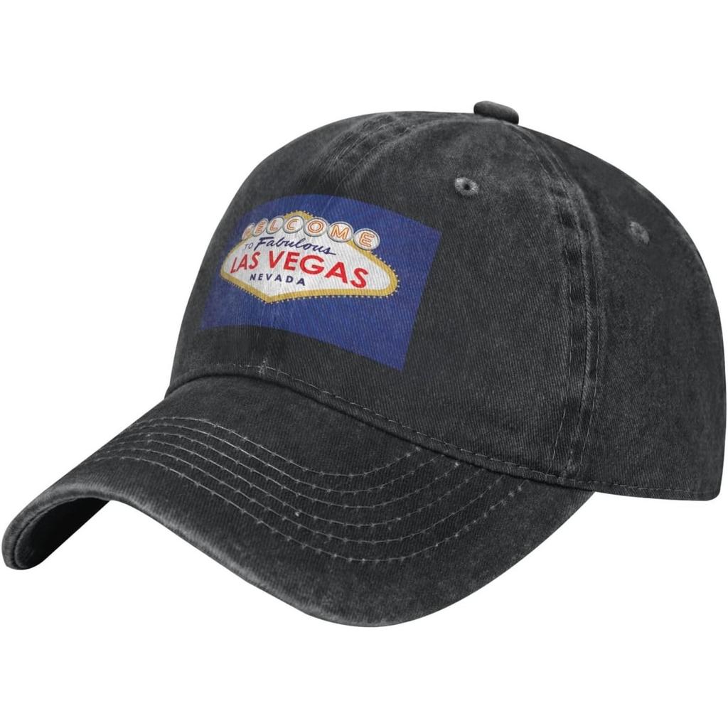 Las Vegas Baseball Cap Washed Cotton Low Profile Casual Adjustable Hat for Unisex