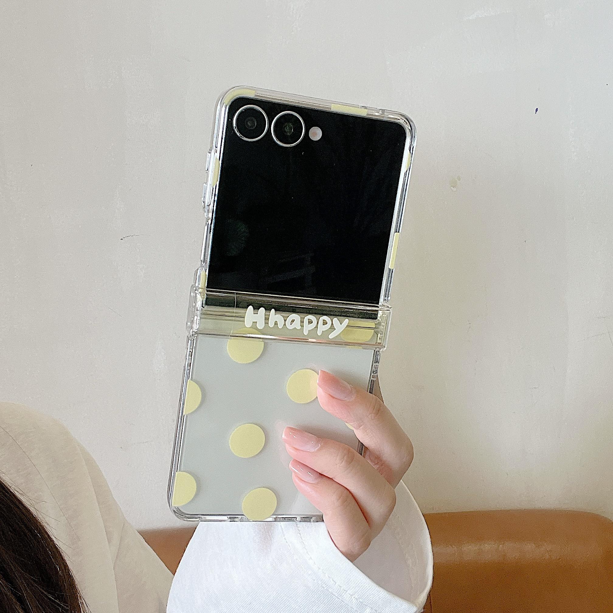 

Colorful Polka Dot Design Phone Case For Samsung Galaxy Z Flip 7 FE 6 5 4 3 Flip7 Cover with Chain Hinge Cases Clear Funda Galaxy Z Flip 3