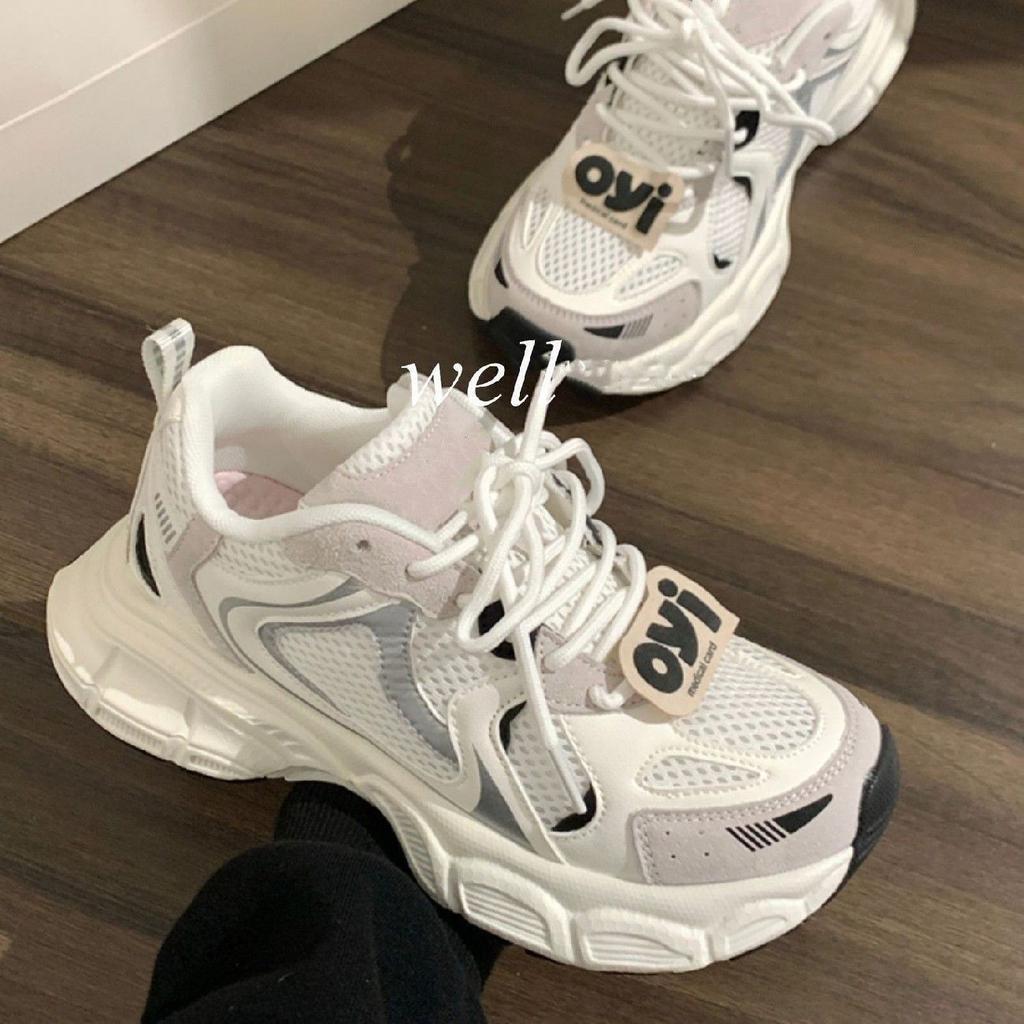 Retro mesh breathable light dad shoes girl autumn niche versatile casual shoes trendy shoes trendy girl