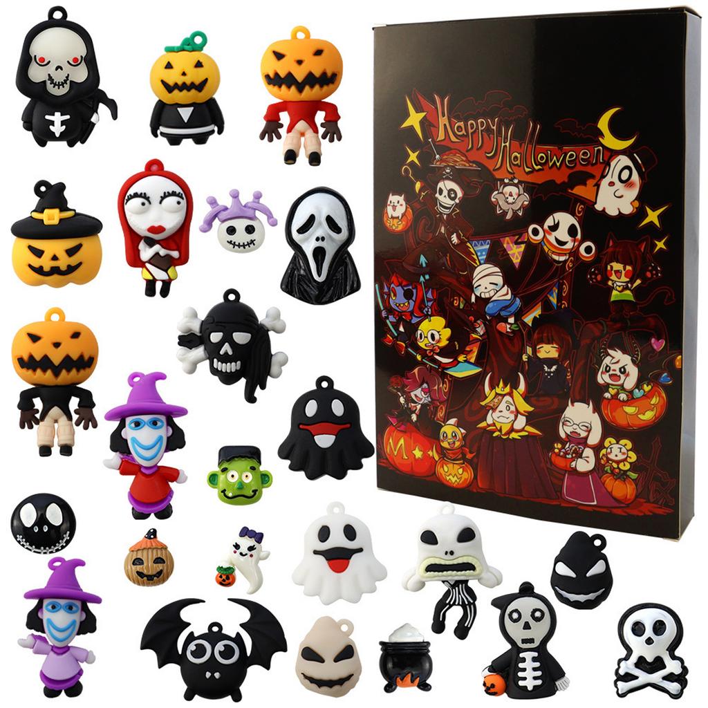 Halloween Horror Atmosphere Calendar Toy 24-piece Gothic Advent Countdown Calendar