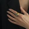 1/2/3Pcs Exaggerated Multi-layer Alloy Drip Oil Enamel Love Pendant Ring Vacation Necklace For Women Party Jewelry Accessories