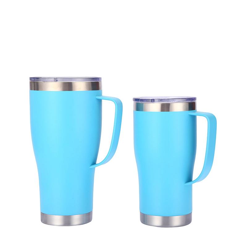 Pure Color Pattern Stainless Steel Thermos Cup Portable Car Thermos Bottle Thermal Insulation Ice Tyrant Cup