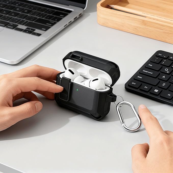 Case for AirPods 4, with Locking Clasp, Shockproof