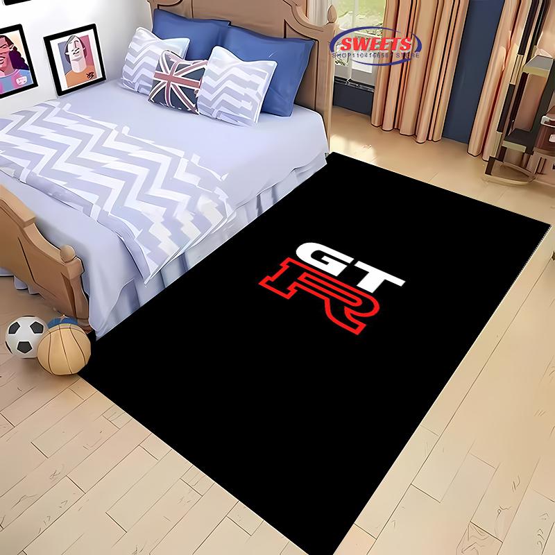 Retro GTR Racing Car Carpet, Living Room and Bedroom Household Items, Children's Room Sofa Mat,Doormat Floor Anti-slip Rug Gift