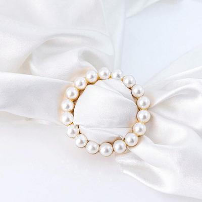 1PC Elegant Metallic Waist Buckles Exquisite Rhinestone Faux Pearls Waist Buckles Clothing Accessories Pearl Clothing Corner