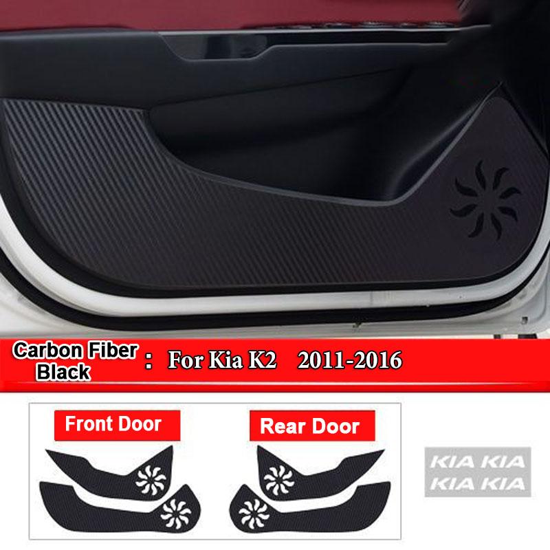 For Kia Sportage K2 K3 K4 KX3 K5 KX5 KX7 Car Inner Door Anti Kick Pad Carbon Fiber Patterned Pad Stickers Protective Accessories