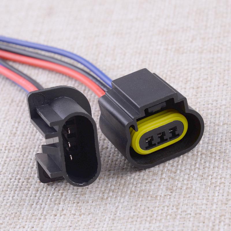 Universal 2Pcs H13 9008 Male Female Headlight Socket LED Plug Wire Harness Adapter Connector
