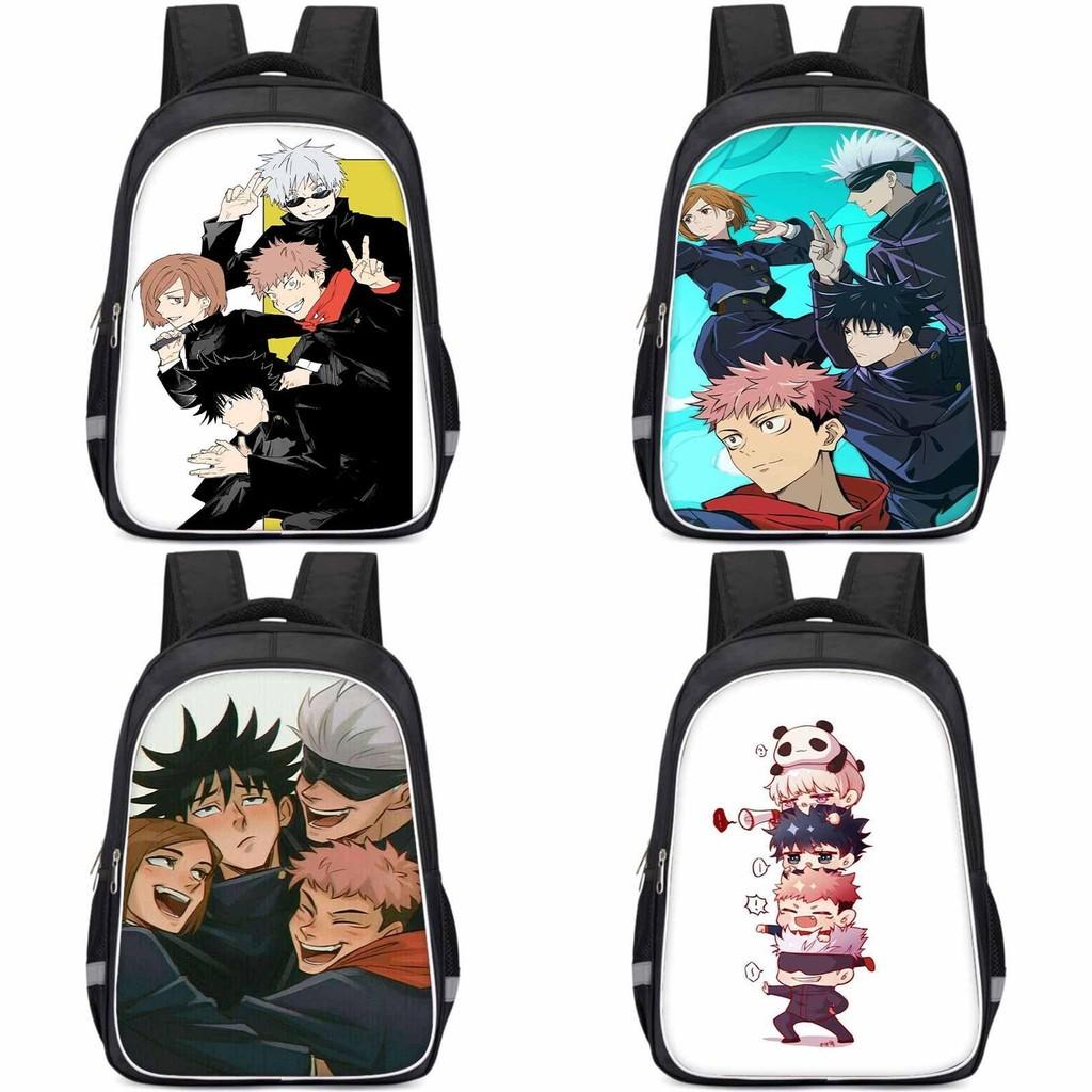 Spacious Jujutsu Kaisen Backpack For Kids With Lightweight Oxford Fabric