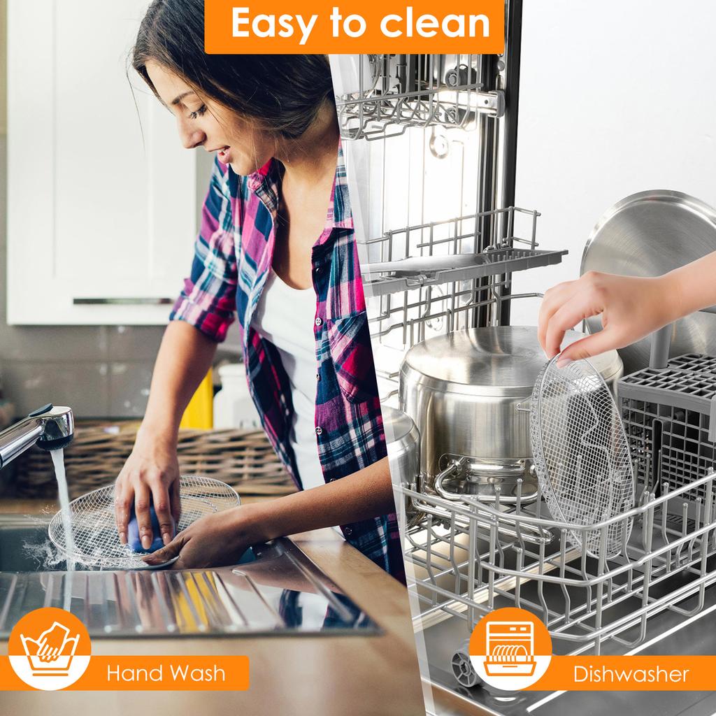 Air Fryer Rack Stainless Steel 3 Layer Air Fryer Stand Evenly Heated Baking Basket Tray Stackable Grilling Rack for Baking