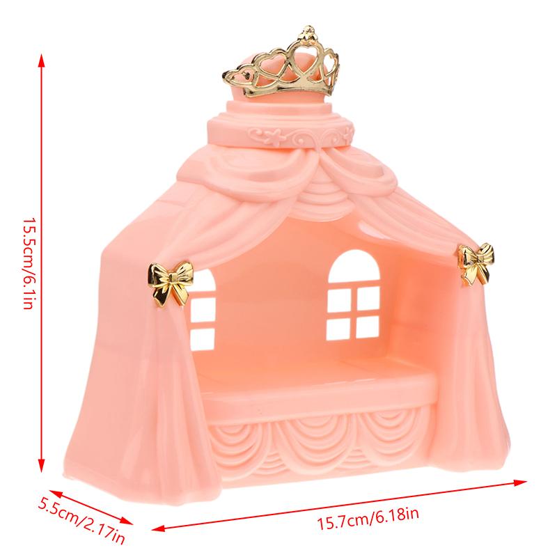 1/12 Dollhouse Mini Princess Bed Model Dollhouse Bedroom Furniture Decoration Dolls House Accessories Pretend Play Toys