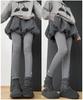 Korean Style Women's Elastic High Waist Padded A-line Mini Skirt-Pants for Autumn/Winter