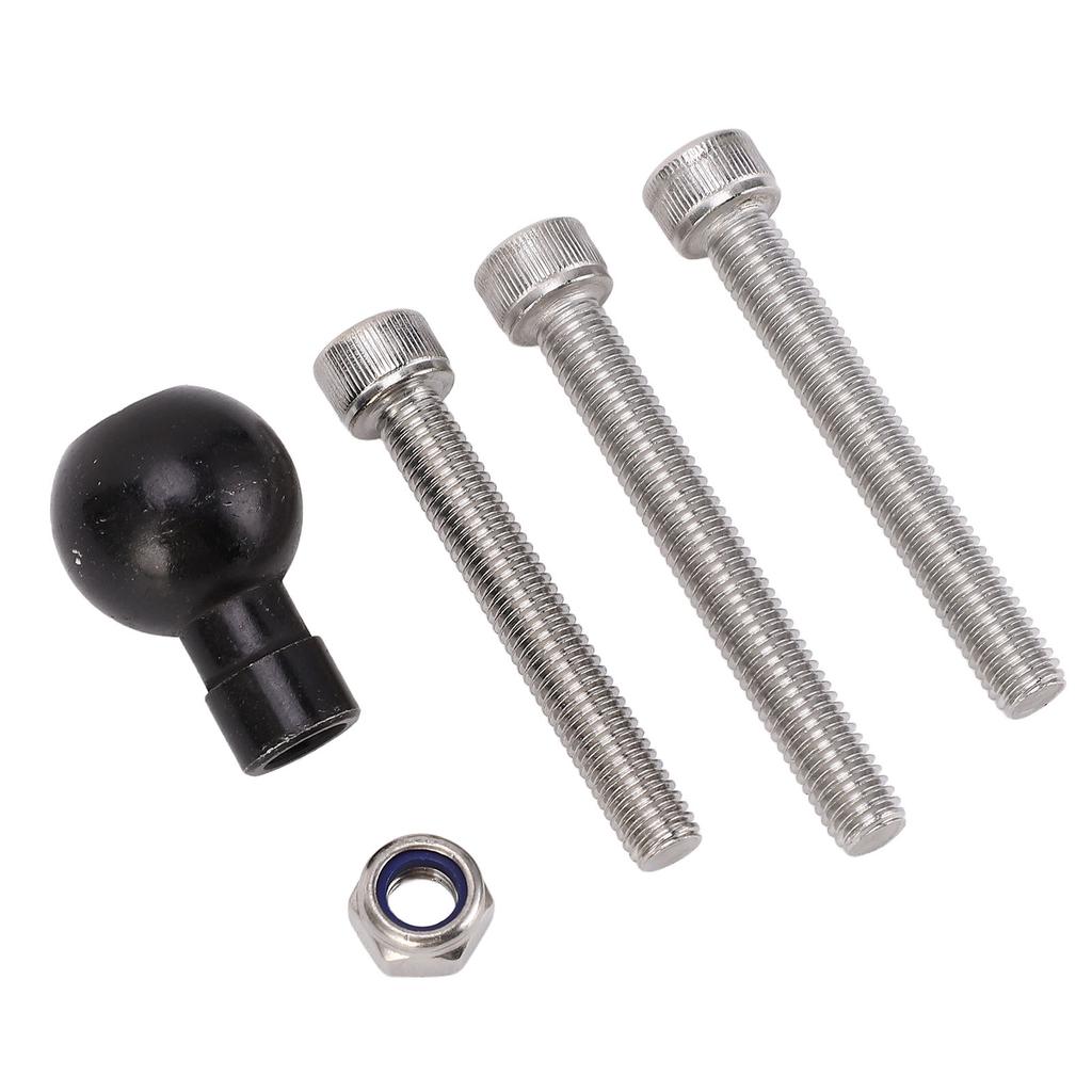 Motorrad Lenker Klemmsockel Gabelrohrschaft Kugelbasis Kugelkopfbasis mit M8 Haltebolzen 1 Zoll Gummikugel für B-367U