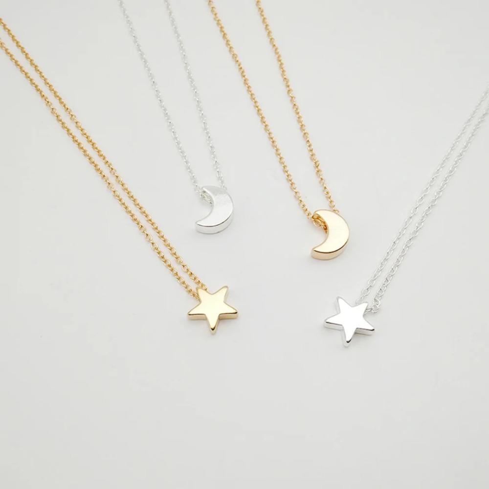 Nou Colier Choker Aurit/Argintiu Lanț Stea Inimă Colier Choker Bijuterii Collana Kolye Bijoux Collares Mujer Collier