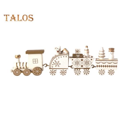 

Дерев яний потяг, прикраса, різдвяний міні-поїзд, прикраса для робочого столу, легка збірка, потяг, іграшка, центральна частина для домашнього столу, декор камінної полиці E