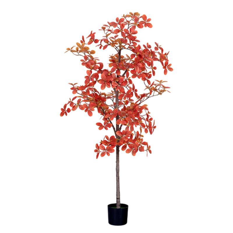 In Stock: Minimalist Indoor Fake Tree Ornament - Fukurokuju Green Plant for Mall Landscaping and Floor Decoration