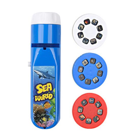 Dinosaur Projector Flashlight for Kids 24 Animal Images with 3 Discs Adjustable Focus Night Light And Storyteller