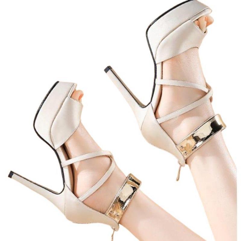 2026 Fashion Waterproof Platform Hollow Fish Mouth Shoes Summer Versatile Fashion High Heels