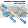 CNC Machining Aluminium Alloy Steering Linkage Rod Set for WPL 1608T RC Truck (Blue)