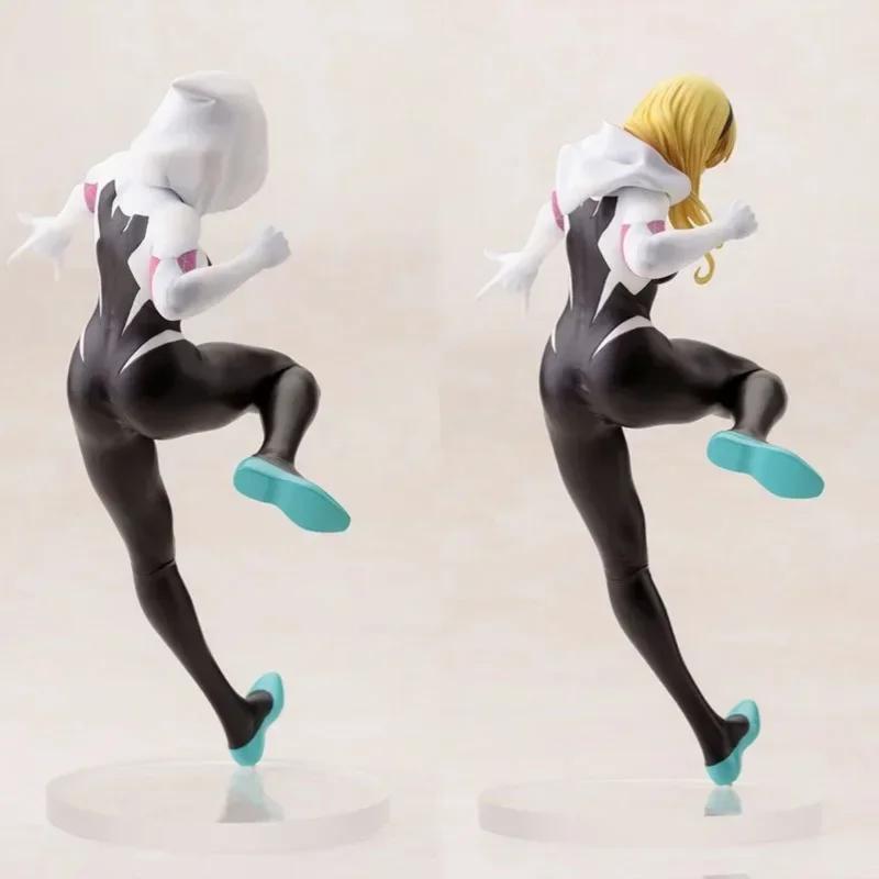 22cm Anime Movie Super hero Spider Man Gwen Stacy Action Figure SpiderMan Peripheral Model Ornaments PVC Collectibles Gift Toy